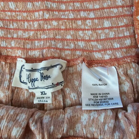 NWOT Floral Print Mini Skirt XL Smocked Waist Cottagecore BOHO Hippie Rose - Picture 5 of 9